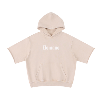 Unisex Mineral Wash Short Sleeve Hoodie