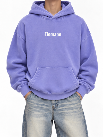 Unisex Vintage Wash Boxy Fleece Hoodie
