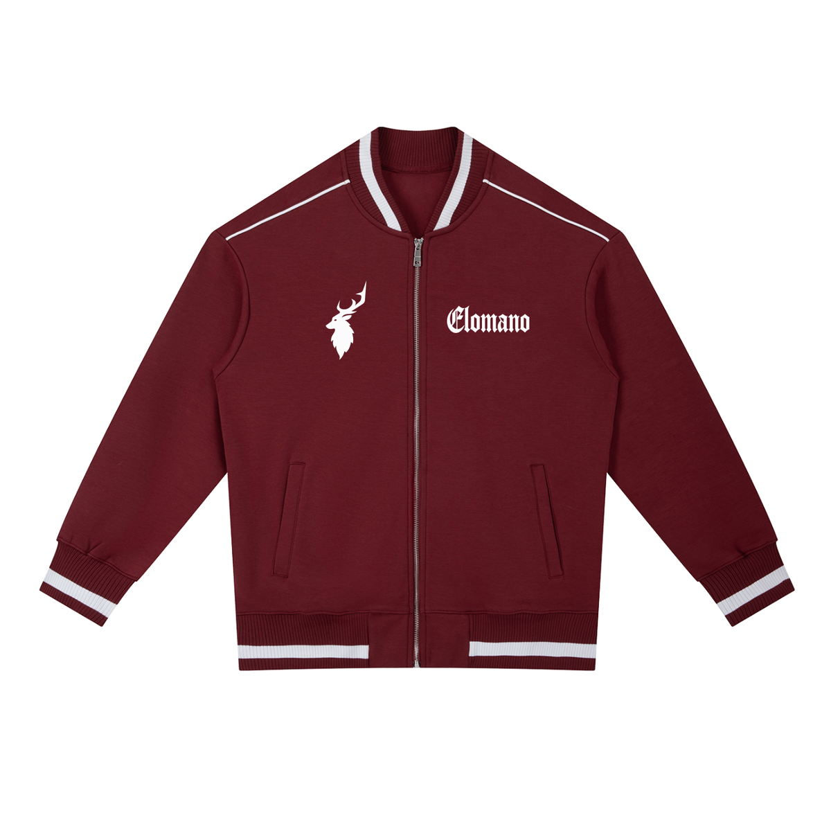 Contrast Piping Zip Bomber Jacket