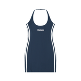 Navy Blue with White