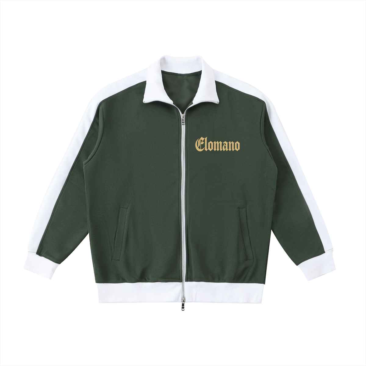 Contrast Trim Stand Collar Jacket
