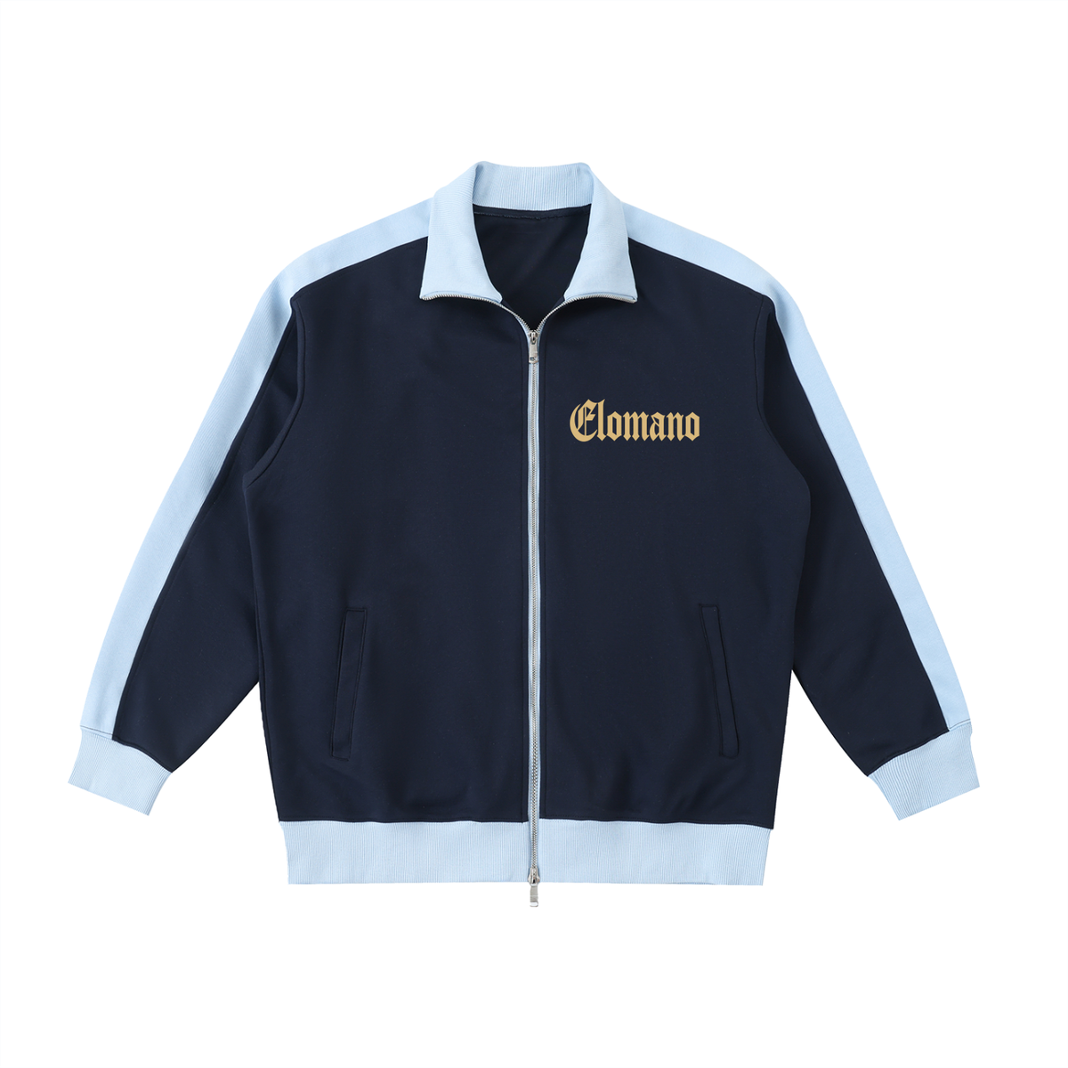 Contrast Trim Stand Collar Jacket