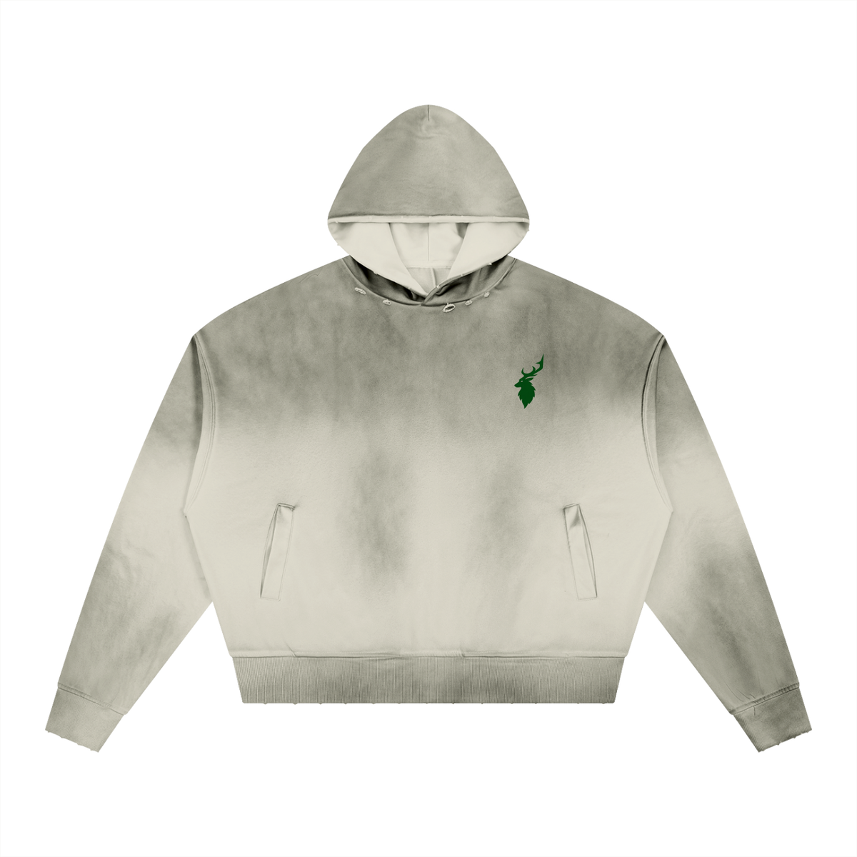 Unisex Sunfade Distressed Boxy Hoodie