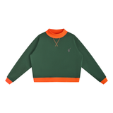 Dark Green with Orange