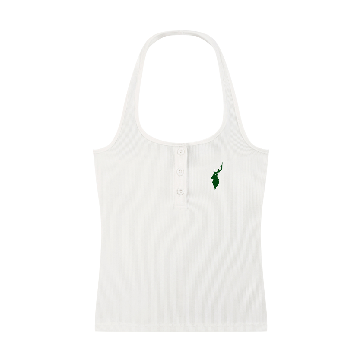 Women's Ribbed Henley Tank Top