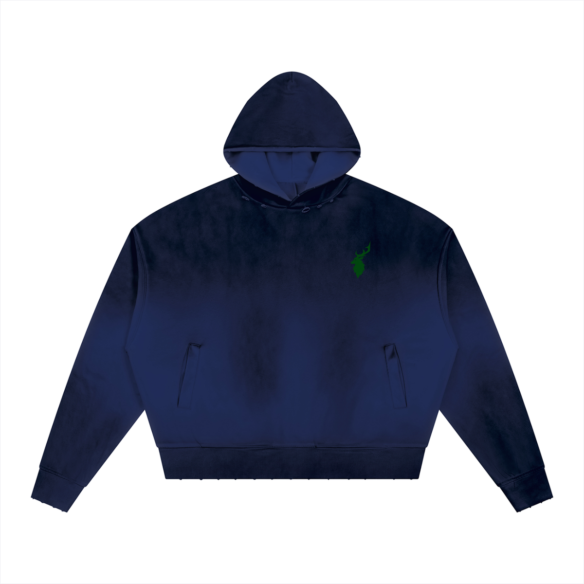 Unisex Sunfade Distressed Boxy Hoodie