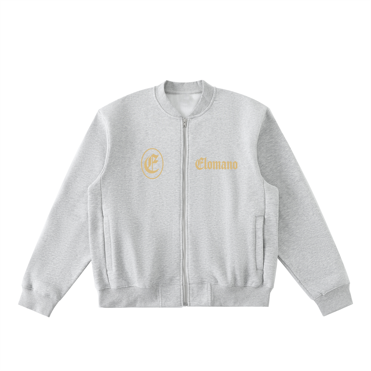 Essential Zip-Up Fleeced Varsity Jacket