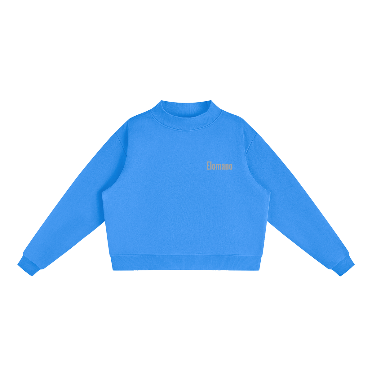 Essential Fleece Mock-Neck Crew Sweatshirt