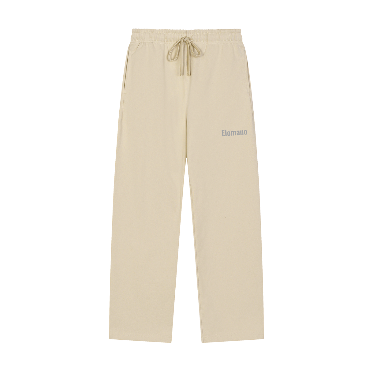 Solid Color Straight-Leg Sweatpants