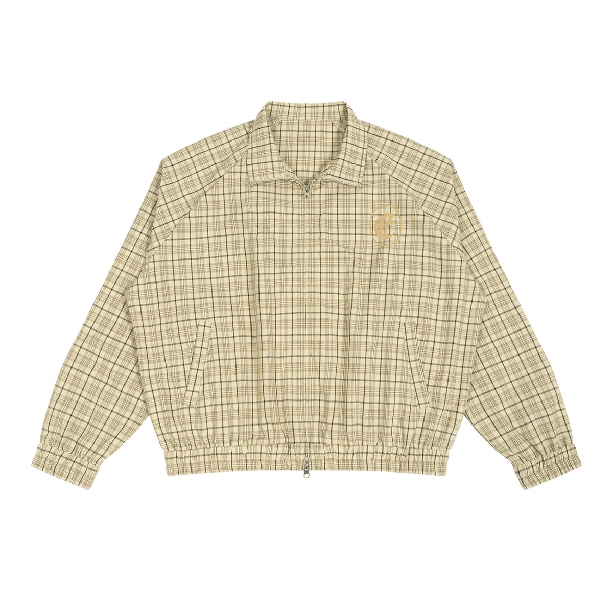 Unisex Plaid Full-Zip Track Jacket