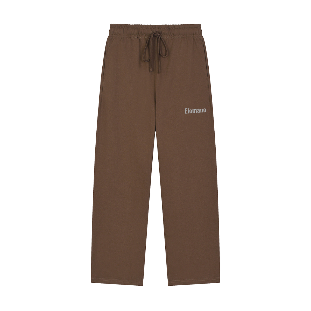 Solid Color Straight-Leg Sweatpants