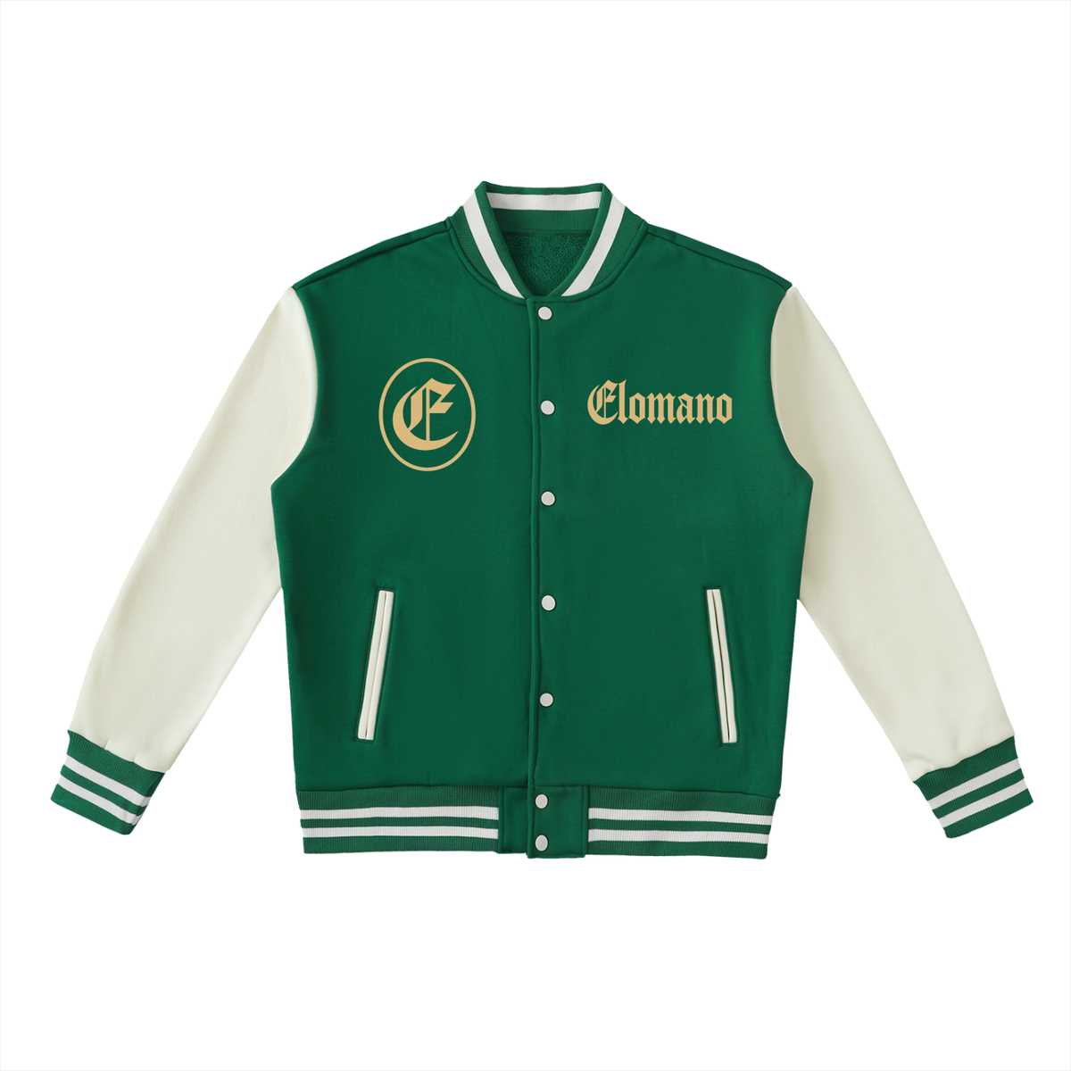 Two-Tone Fleeced Varsity Jacket