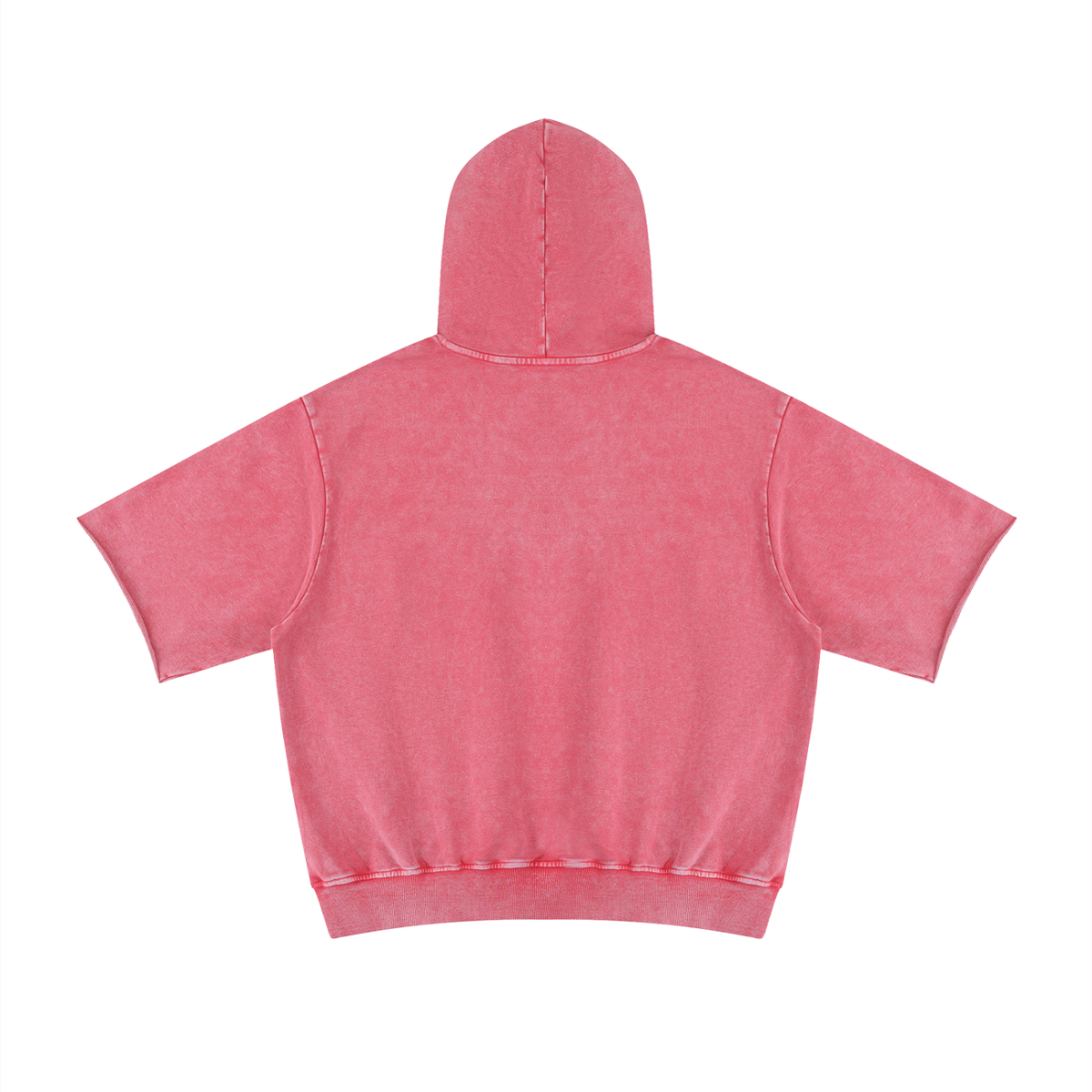 Unisex Mineral Wash Short Sleeve Hoodie