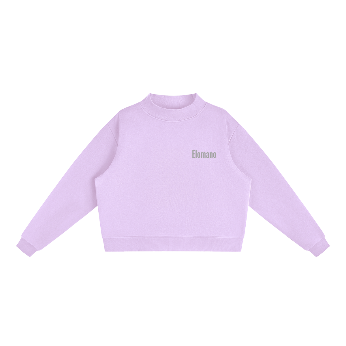 Essential Fleece Mock-Neck Crew Sweatshirt
