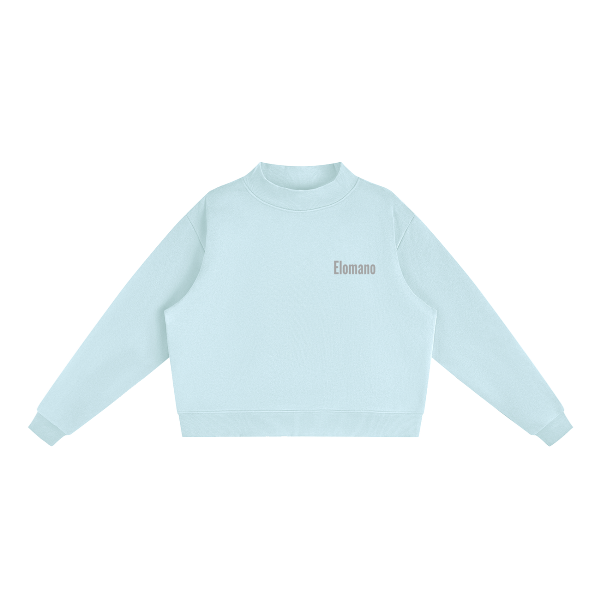 Essential Fleece Mock-Neck Crew Sweatshirt