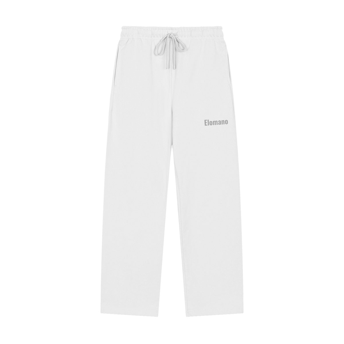 Solid Color Straight-Leg Sweatpants