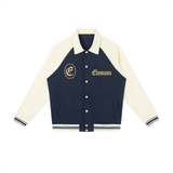 Navy Blue with Apricot