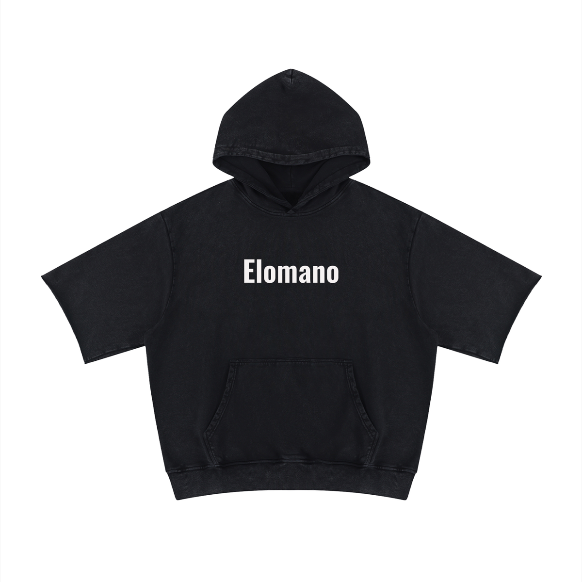 Unisex Mineral Wash Short Sleeve Hoodie