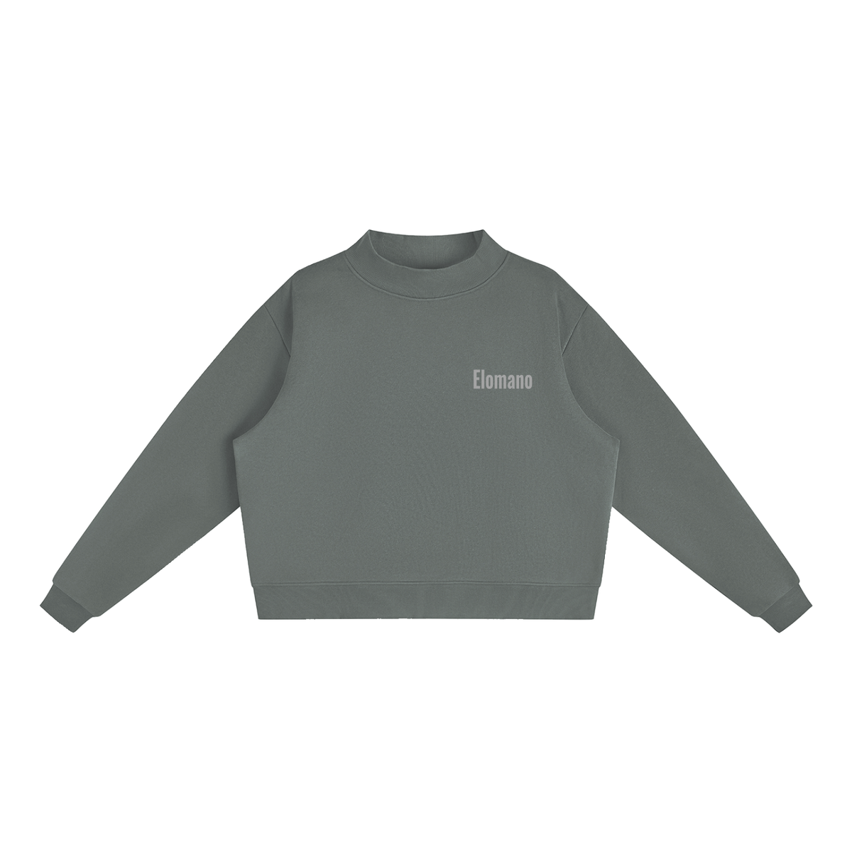 Essential Fleece Mock-Neck Crew Sweatshirt