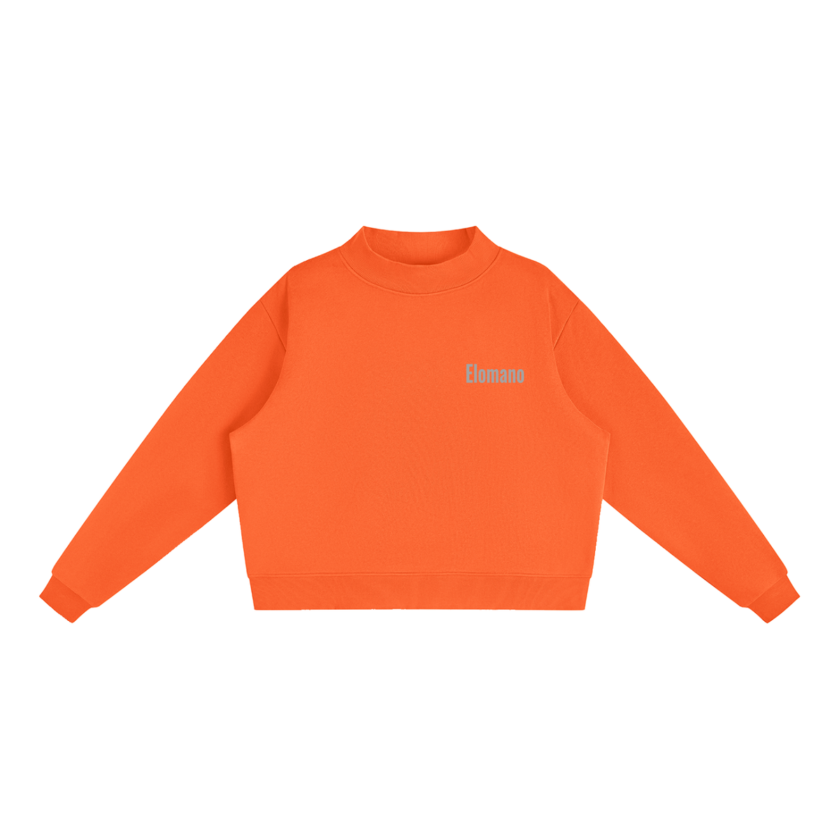 Essential Fleece Mock-Neck Crew Sweatshirt