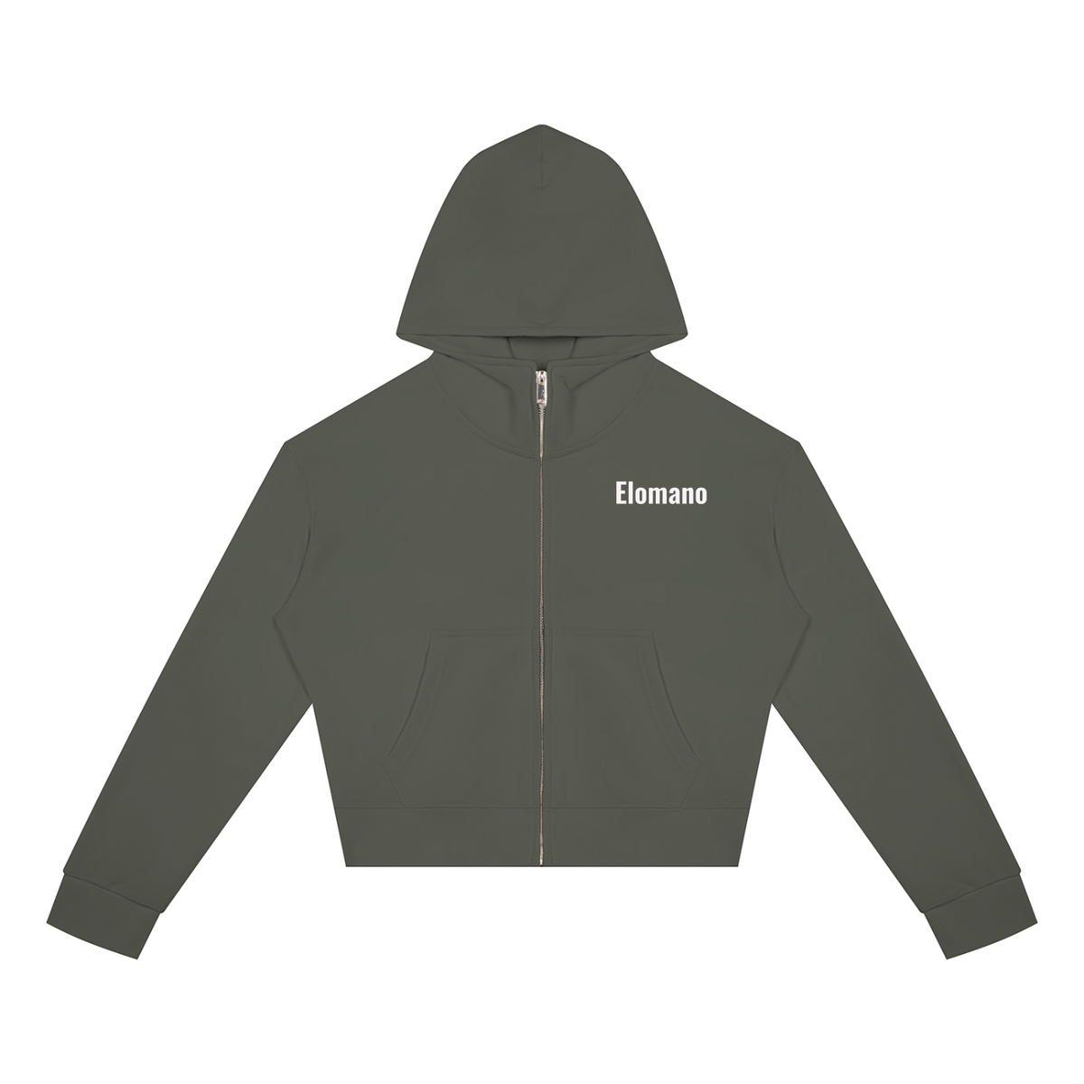 Women's Crop Full Zip Hoodie