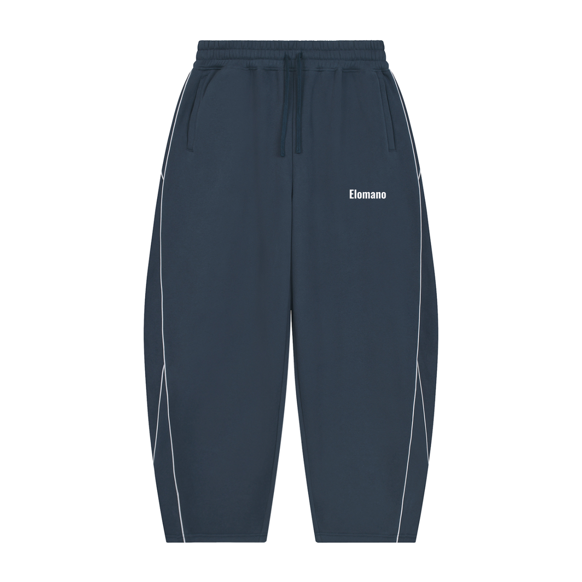 Unisex Piping Fleece Barrel Leg Sweatpants
