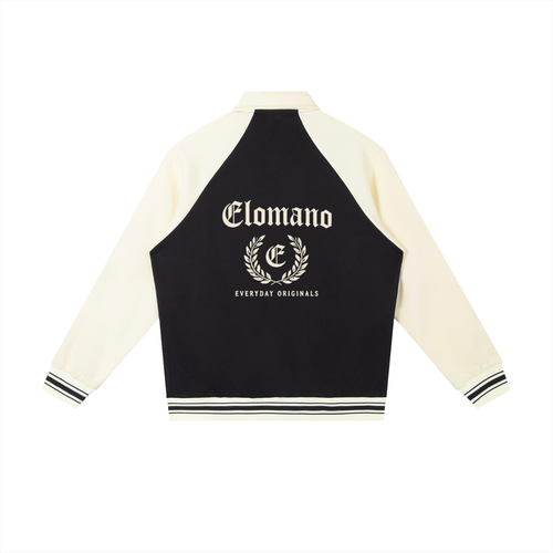 Contrast Raglan Sleeve Baseball Jacket