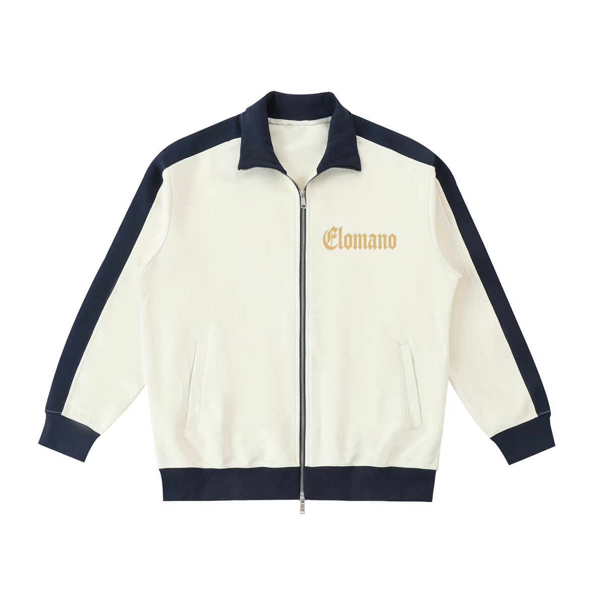 Contrast Trim Stand Collar Jacket