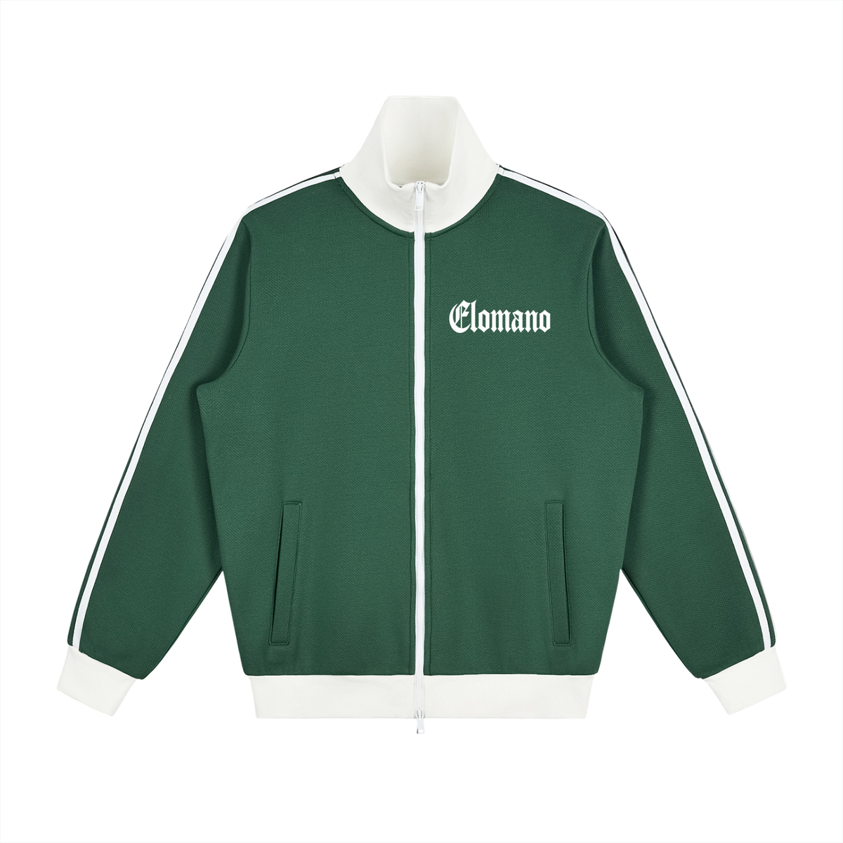 Contrast Side Stripe Fleece Track Jacket