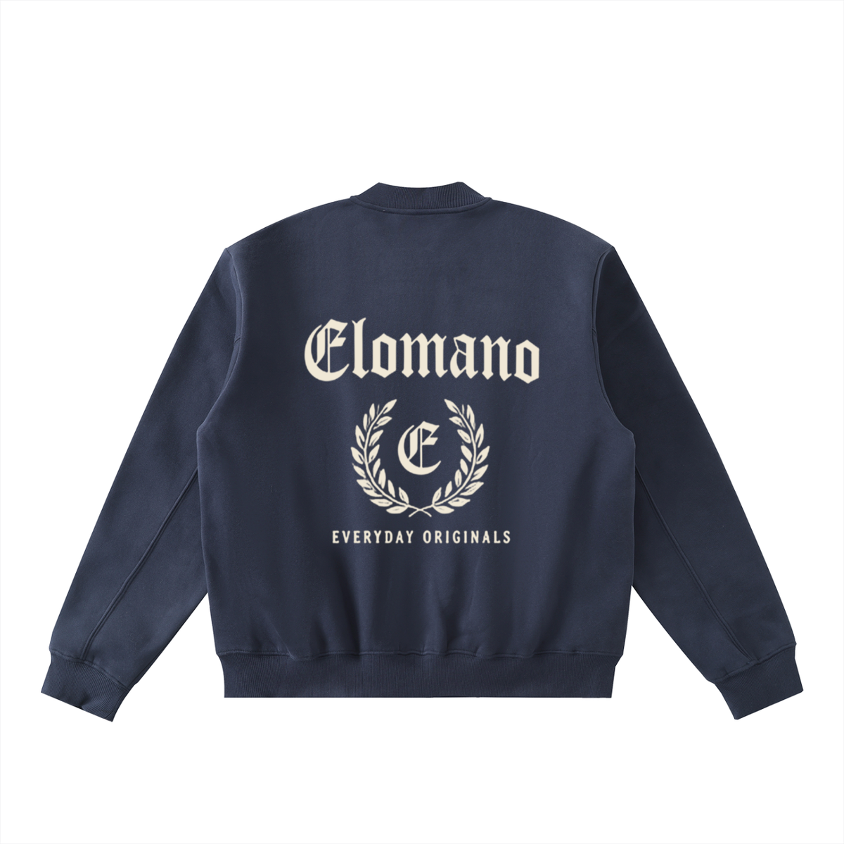 Essential Zip-Up Fleeced Varsity Jacket