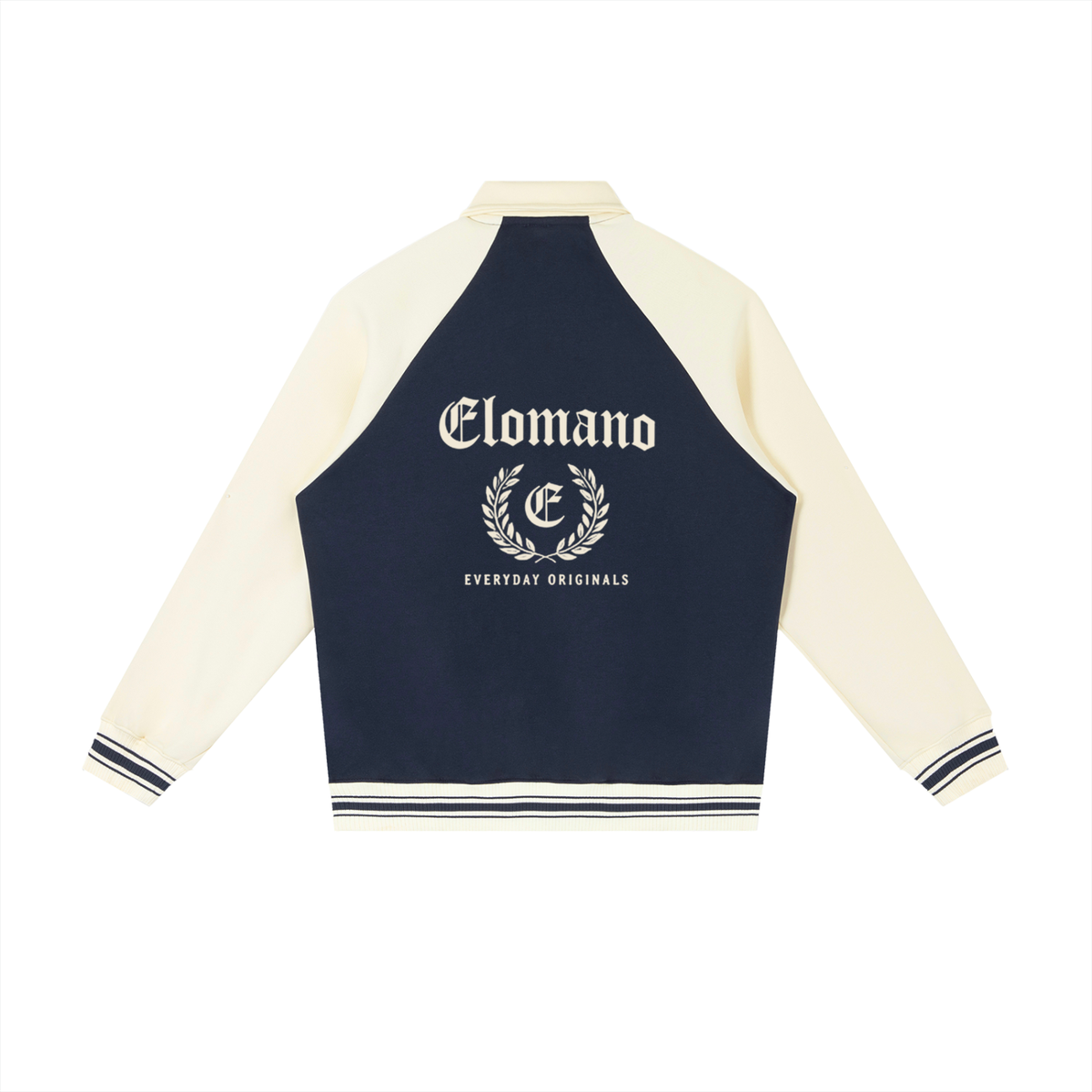 Contrast Raglan Sleeve Baseball Jacket