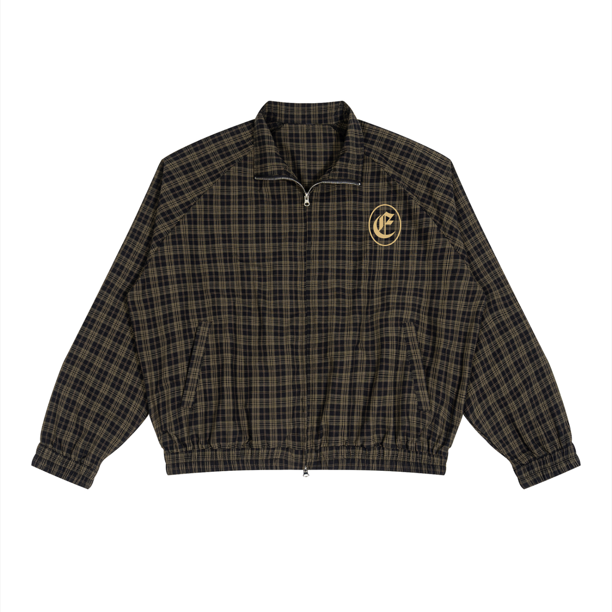 Unisex Plaid Full-Zip Track Jacket