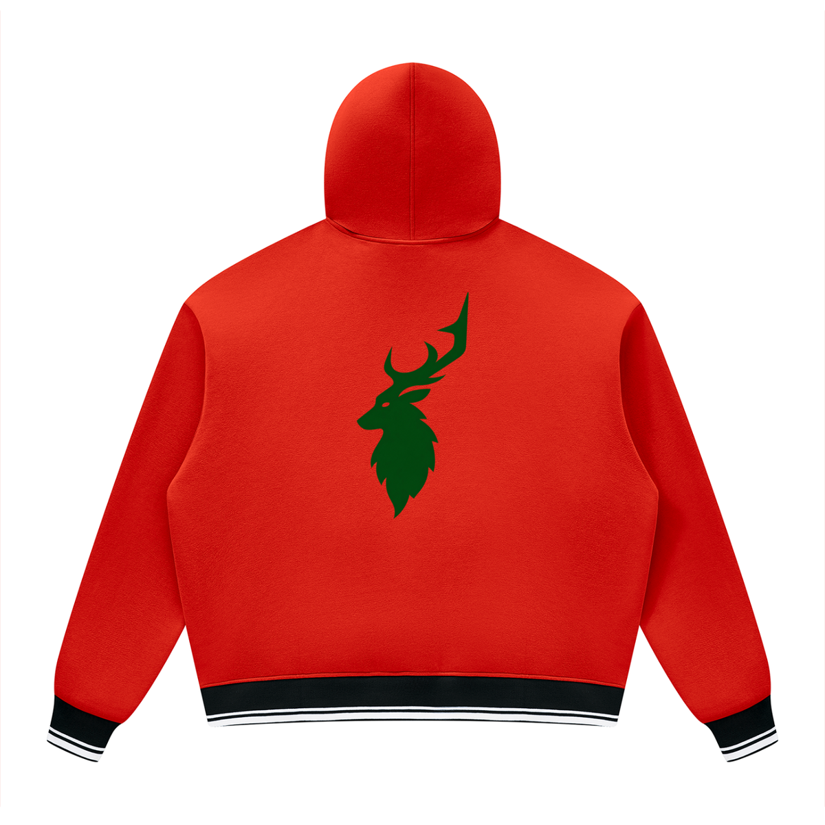 Unisex Oversized Color Block Fleece Hoodie