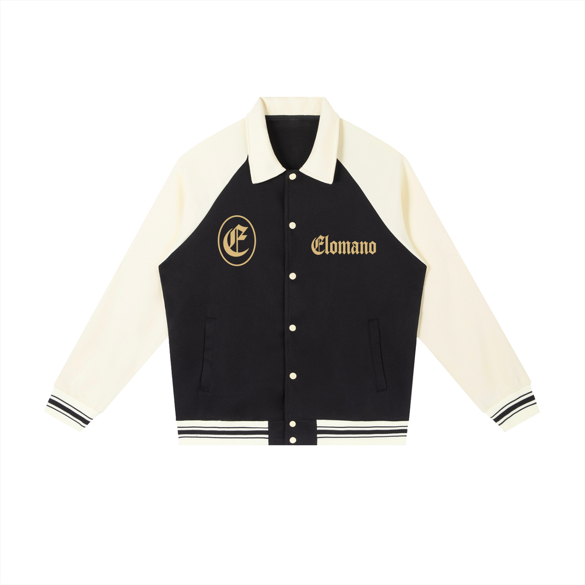 Contrast Raglan Sleeve Baseball Jacket