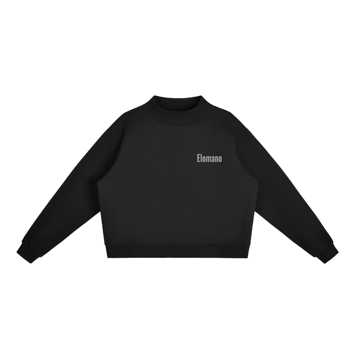 Essential Fleece Mock-Neck Crew Sweatshirt