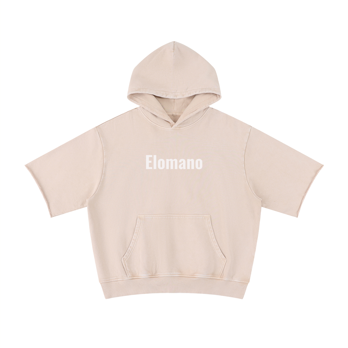 Unisex Mineral Wash Short Sleeve Hoodie