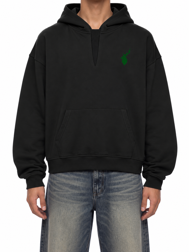 Unisex Boxy Raw Edge Hoodie