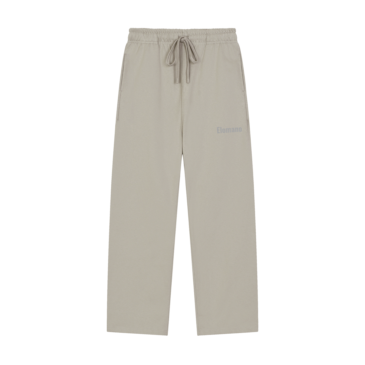 Solid Color Straight-Leg Sweatpants