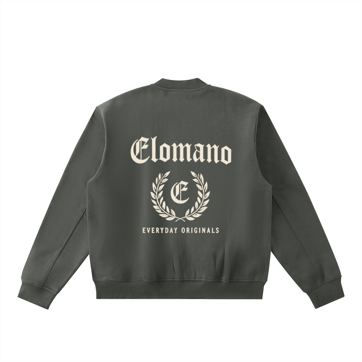 Essential Zip-Up Fleeced Varsity Jacket