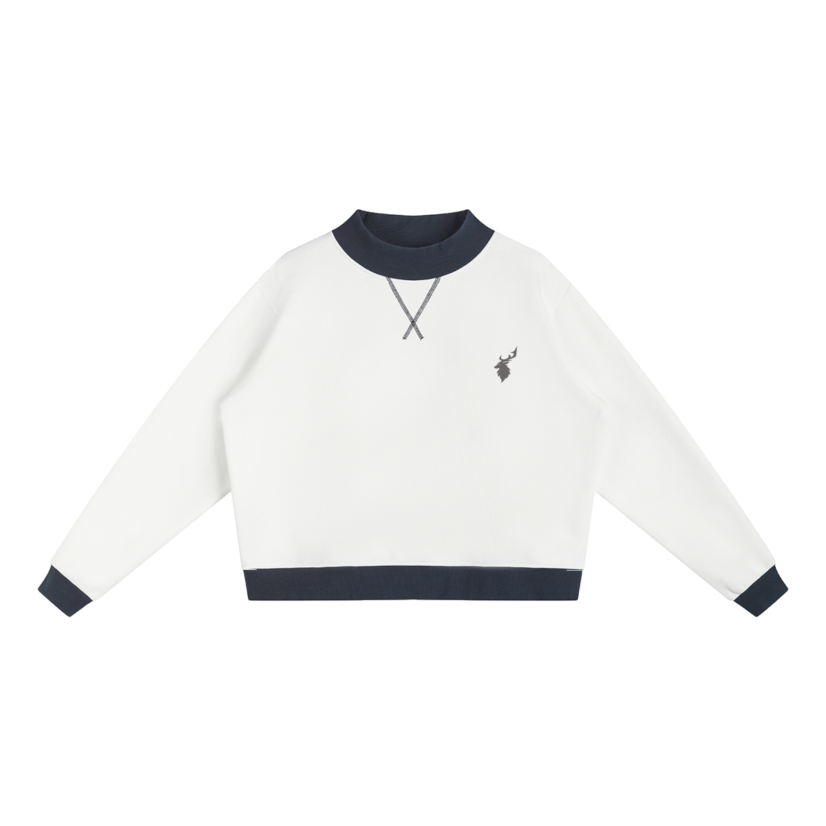 Women’s Mock Neck Crewneck Sweatshirt