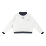 White with Navy Blue