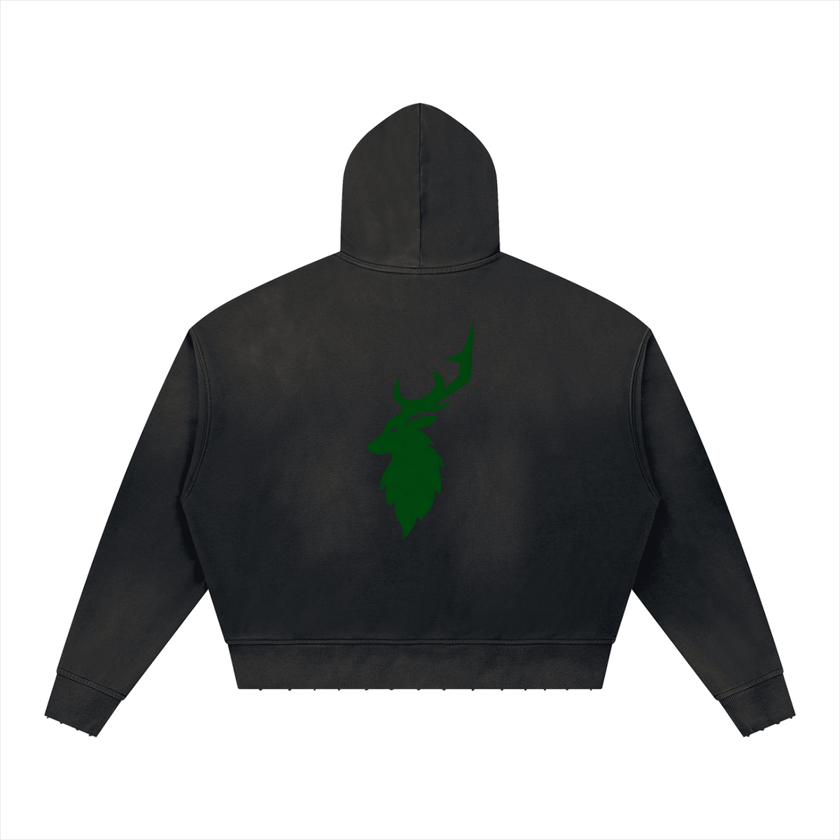 Unisex Sunfade Distressed Boxy Hoodie