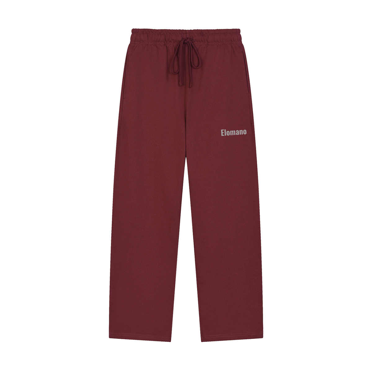 Solid Color Straight-Leg Sweatpants