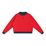 Red with Navy Blue