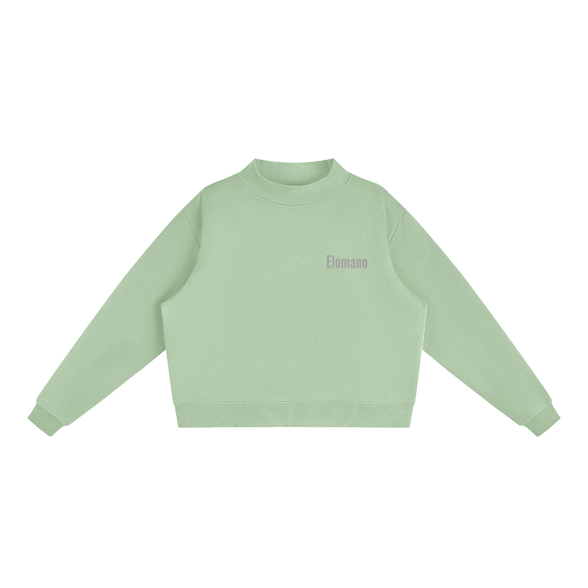 Essential Fleece Mock-Neck Crew Sweatshirt