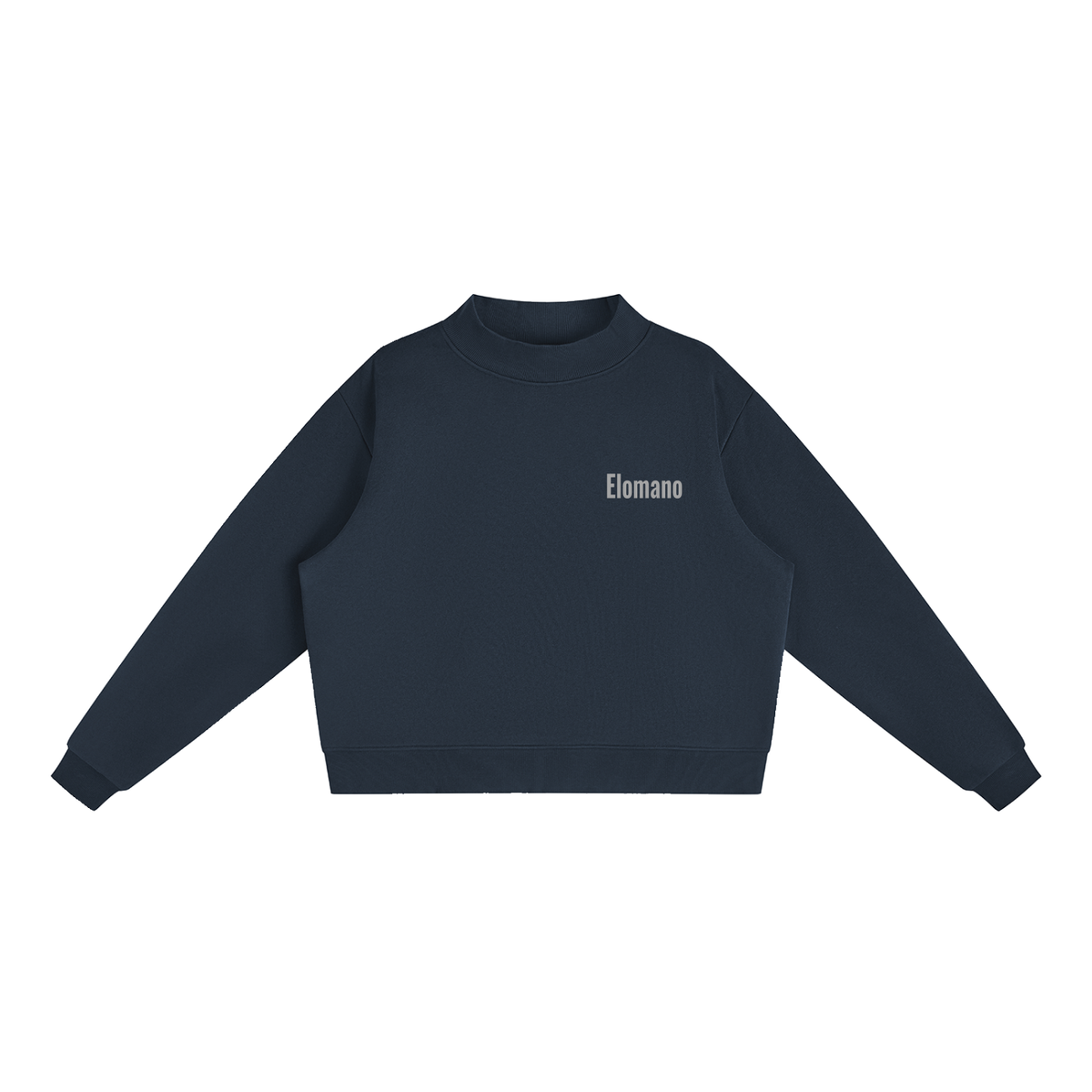 Essential Fleece Mock-Neck Crew Sweatshirt