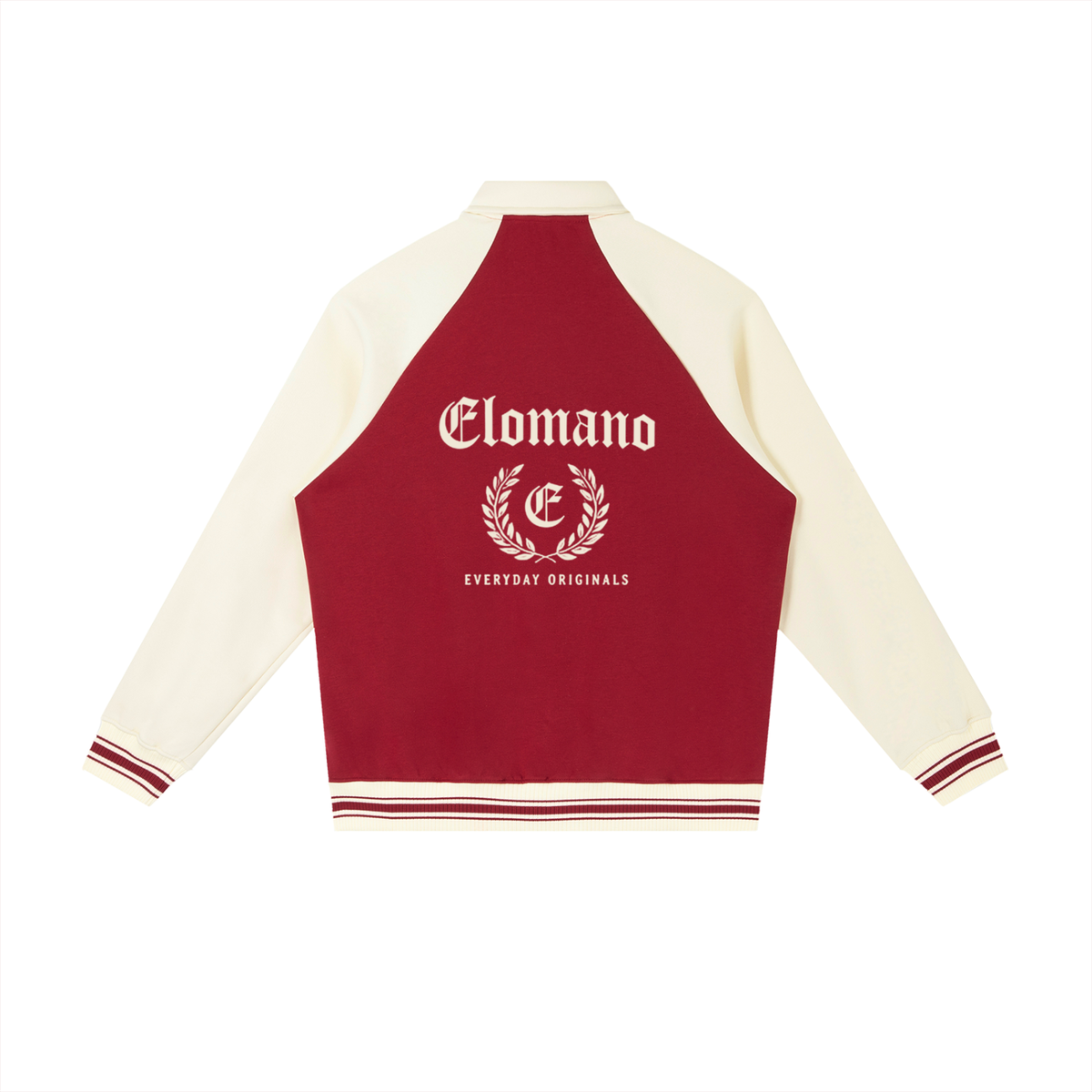 Contrast Raglan Sleeve Baseball Jacket