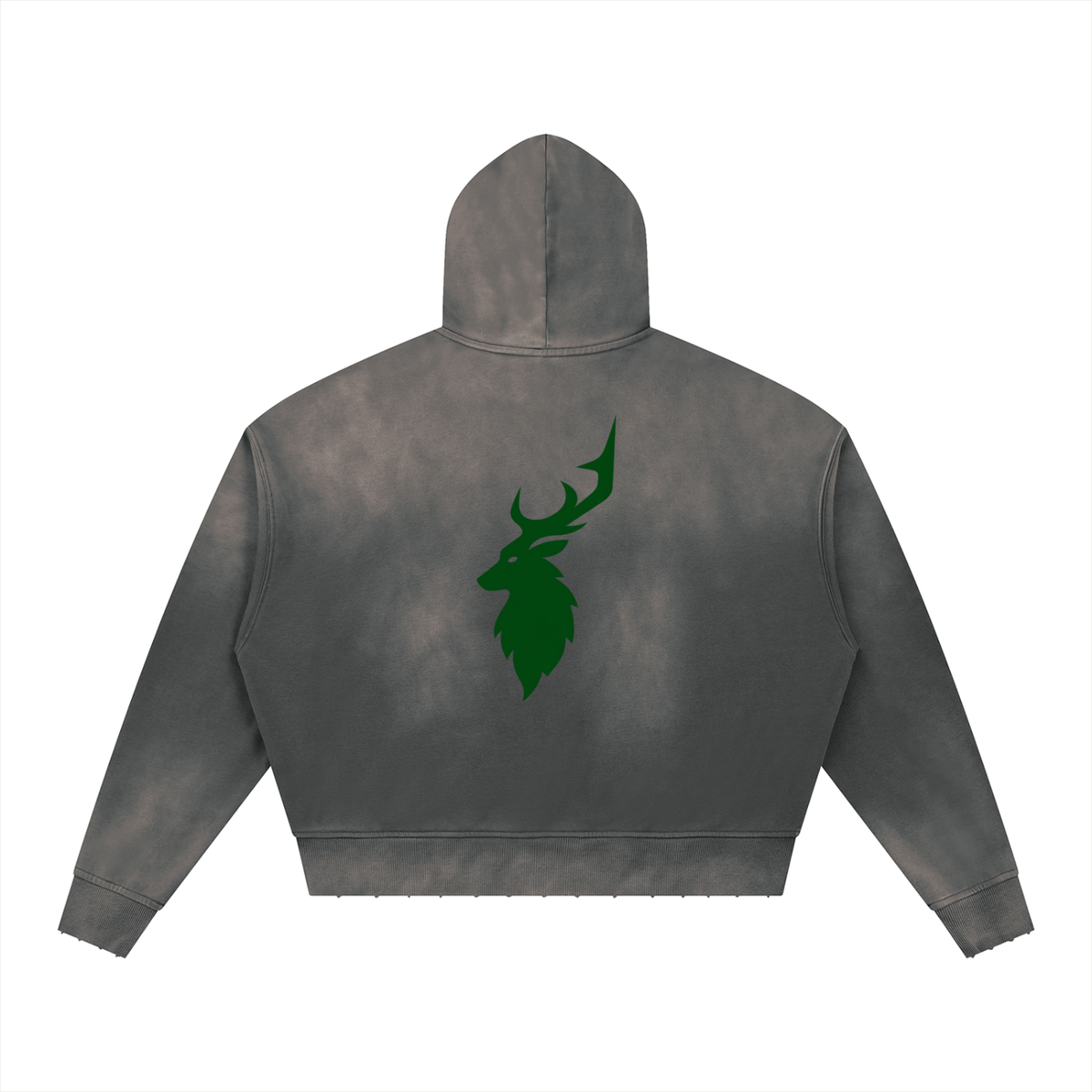 Unisex Sunfade Distressed Boxy Hoodie