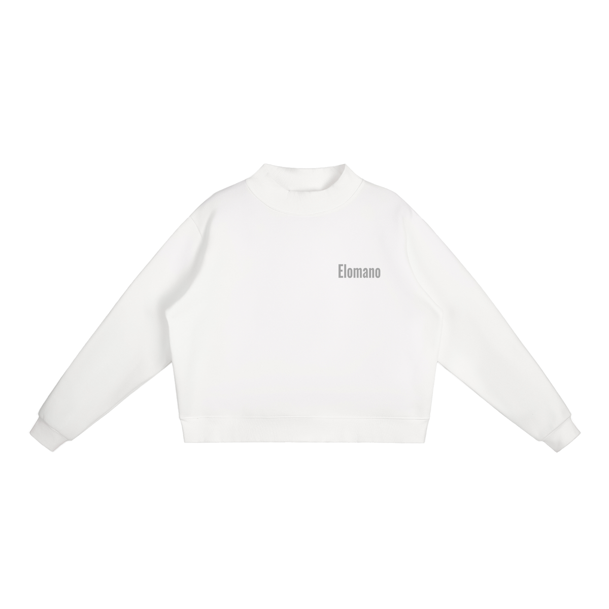 Essential Fleece Mock-Neck Crew Sweatshirt