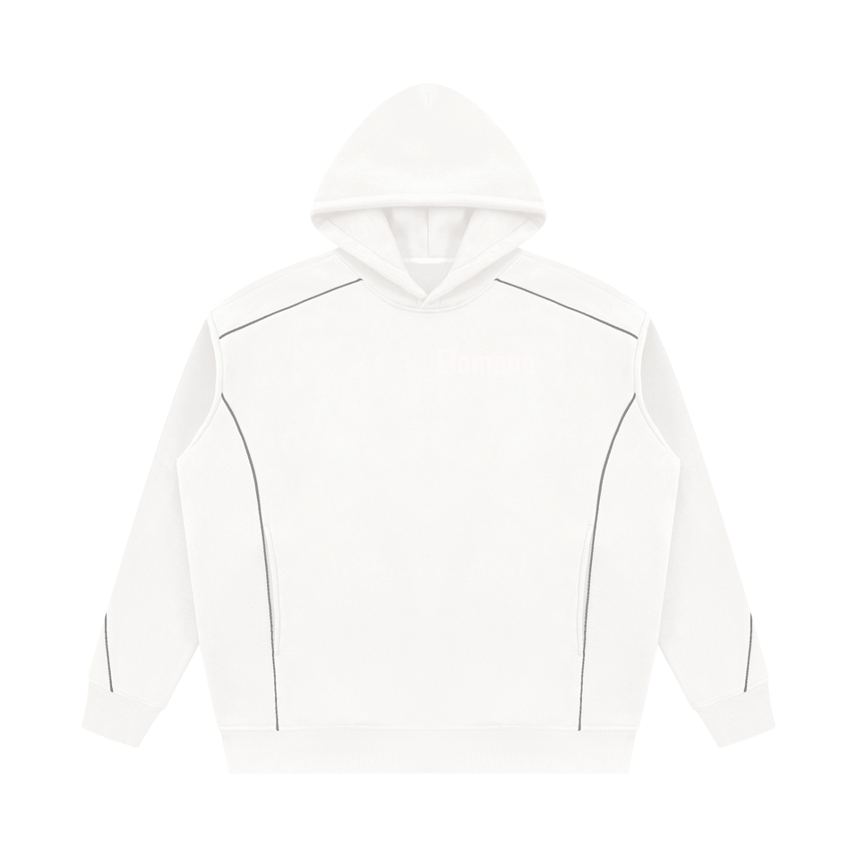 Unisex Oversized Piping Fleece Hoodie